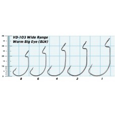 Крючки VD-103 (BN) "Wide Range Worm", блистер 25 шт.2 VD103-2(25)