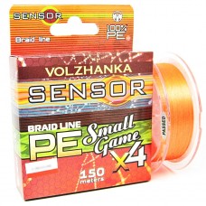 Леска плетеная "Sensor Small Game X4" 150м/0.06мм 4Lb цв. оранжевый X4-SSGO-006