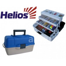 Ящик рыболова трехполочный синий HELIOS (Тонар) 0040433