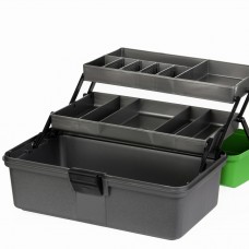 Ящик рыболова двухполочный зеленый HELIOS (Тонар) 81683