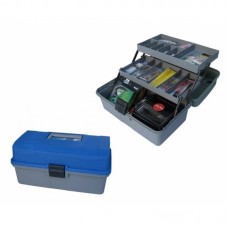 Ящик рыболова двухполочный синий HELIOS (Тонар) 0040429