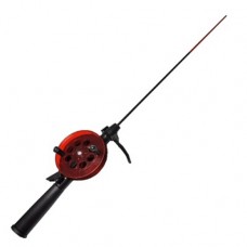 Удочка зимняя "Техно" d.75 с пласт. ручкой (хлыст стекловолокно) красная 003.0755