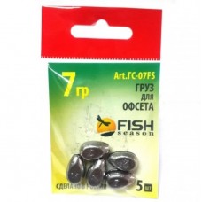 Груз сменный для офсетного крючка 7 гр. (5 шт.)