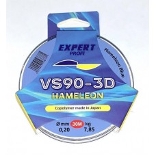 Леска Expert Profi VS90-3D-30 метров Hameleon Blye 0,12 мм, 30 м, 3,75 кг хамелеон голубая