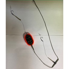 Монтаж №30 - 50 грамм. карповый "Flat Profi XL"+ПРЕССОВАЛКА, (2 крючка,под бойл #4)  Флет 030-050