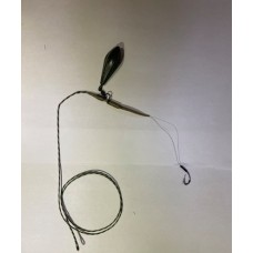 Монтаж №43 - 60 грамм. карповый "Горизонт усиленная клипса", (1 крючок, под бойл, #4)  Груз карповы 043-060