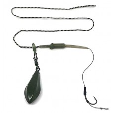 Монтаж №46 - 100 грамм. карповый "СКОЛЬЗЯЩИЙ", (2 крючка, под бойл, #4)  Груз карповый 046-100