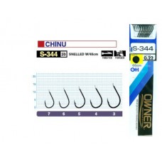 Крючки с поводком "OWNER" S-344 - 04 ow-S-344BL-4