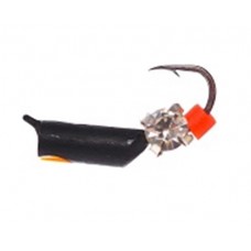 Мормышка Столбик черный со стразой 0,6гр.д.2,5мм.