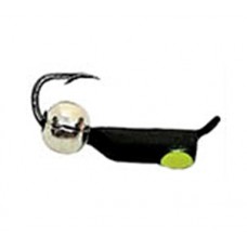 Мормышка Столбик черн с Бел.мет.бусиной 0,4гр.д.2мм.