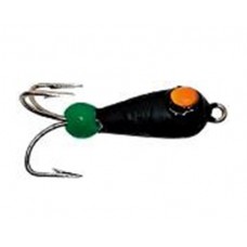 Мормышка Черт уралка черная с бисером0,6гр.д.2,5мм.
