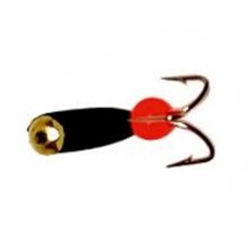 Мормышка Чертик черный с коронкой0,7гр.д.3мм.