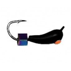 Мормышка Уралка черная с сырн. кубиком 0,6гр.д.3мм.