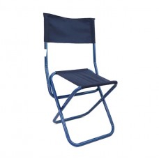 Стул туристич. складной со спин,бол. 420х490х940мм,труба сталь 25х1мм(рипстоп т.син.)/5/