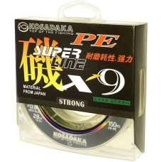 Леска плетен. Kosadaka "SUPER LINE PE X9" 150м, цв. light green, 0,14мм, 12,9кг BSLX9-150-LG-014 BSLX9-150-LG-014