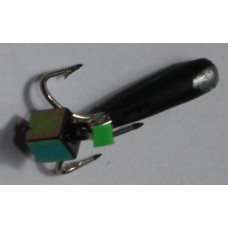 Мормышка тип 2 №143,1 чертик черный с кубиком d 2; 0,4 гр