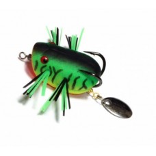 Приманка-незацеп.мягк.оснащ.плав. Лягушка-поппер-спинер им.лапкок LB10 30mm, 4g, цвет C94 (Kosadaka LB10-C94