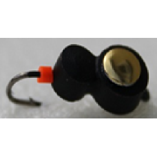 Мормышка тип 3 №89 Муравей плоский черн+коронка d 3; 0,5гр