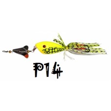 Приманка-незацепл. тверд. оснащ. плав. Лягушка-поппер с пропелл. LF35 45mm,10g, цвет P14 (Kosadaka) LF35-P14 LF35-P14