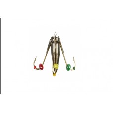 Мормышка тип 5 №9 Ведьма золото 3крючка  d4;1,5гр 9