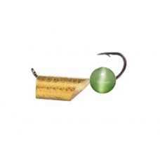 Мормышка тип 4 №46Столбик золото с кошачим глазом d4; 1,6 гр 46