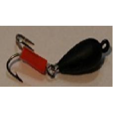 Мормышка тип 2 №151 Дьявол с подвесн тройником черн d 3; 0,8 гр
