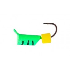 Мормышка тип 1 №217 Столбик зелен. с сырным кубик  d3, 0,8гр 217