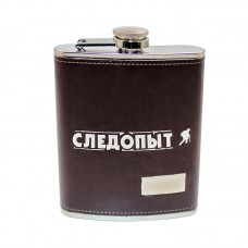 Фляжка «СЛЕДОПЫТ - Browny» в кож. оплете, 240 мл, цв. корич./100/ PF-BD-F18