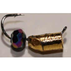 Мормышка тип 2 №67 столбик золото с кр граненной бусиной d 2; 0,4 гр