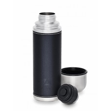 Термос бытовой, вакуумный, питьевой, в кожаной оплетке, черный, тм "Арктика", 1000 мл 108-1000