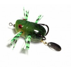 Приманка-незацеп.мягк.оснащ.плав. Лягушка-поппер-спинер им.лапкок LB10 30mm, 4g, цвет C64 (Kosadaka) LB10-C64 LB10-C64