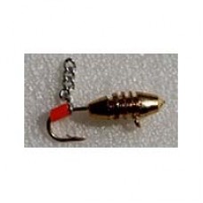 Мормышка тип 3 №193,1 Опарыш никель риски+лыска d 0.4; 3 гр 193,1