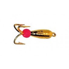 Мормышка тип 2 №142,2 чертик золото с украш. d 1,5; 0,25 гр 142.2